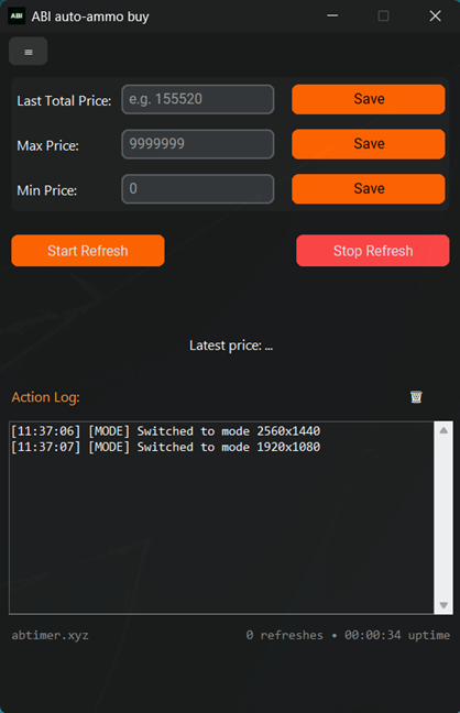 abtimer application screenshot